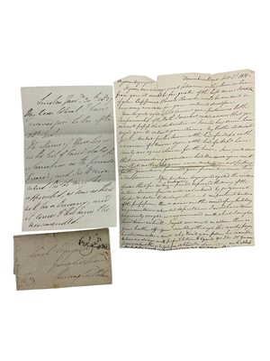 Lot 86 - His Grace The Duke of Wellington, signed handwritten letter to Colonel Wynyard, dated June 30th 1837, and other correspondence .