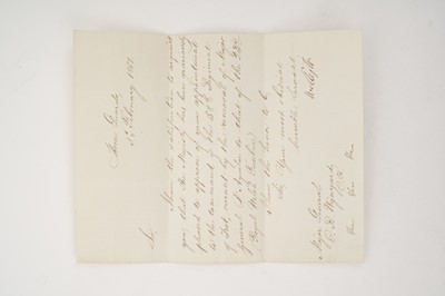 Lot 91 - His Grace The Duke of Wellington K.G., signed order appointing Major General E.B.Wynyard C.B. in command of the 58th Regiment dated 3rd February 1851, another order signed by Lord Palmerston all...