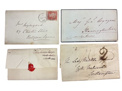 Lot 92 - H.R.H. Princess Sophia Matilda, handwritten letter of condolence with original envelope, H.R.H.Prince Adolphus Duke of Cambridge, handwritten letter of condolence dated 1844 and three others writ...