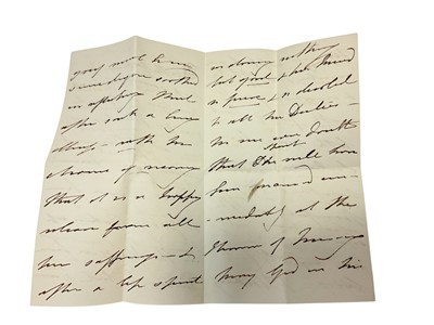 Lot 92 - H.R.H. Princess Sophia Matilda, handwritten letter of condolence with original envelope, H.R.H.Prince Adolphus Duke of Cambridge, handwritten letter of condolence dated 1844 and three others writ...