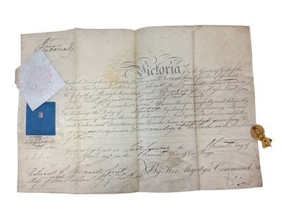 Lot 95 - General E. G. Wynyard, Grenadier Guards, silver Sovereign case with E.G.W. monogram, two watch cock brooches and cabinet photograph of the illustrious Officer, inscibed on reverse.