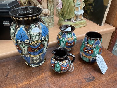 Lot 95 - Group of Swiss Thun pottery