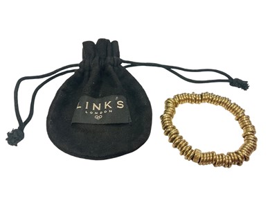 Lot 169 - Links of London silver gilt sweetie bracelet, in original black cloth pouch