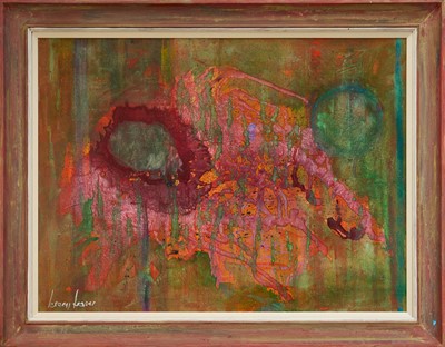 Lot 1227 - Jeremy Fraser (b.1941) acrylic on canvas - Metamorphosis, framed