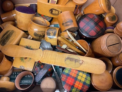 Lot 955 - Extensive collection of mauchline ware boxes