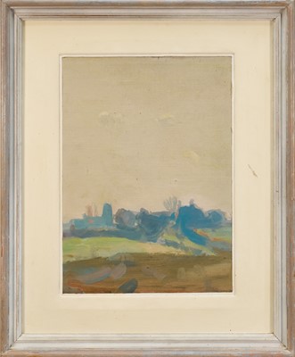 Lot 1253 - Harry Becker (1865-1928) oil on canvas board - Suffolk Landscape, 37cm x 26cm, in painted frame. Provenance: The John Russell Gallery, Ipswich