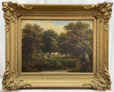 Lot 1325 - Isaac Sheppard (1842-1899) oil on panel - 'A Glimpse of the Orwell', signed and titled to the stretcher verso, 29cm x 39cm, in gilt frame