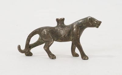Lot 884 - Silver possibly ancient scent vessel in the form of a leopard