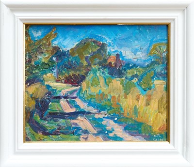 Lot 1222 - Hugh Cronyn (1905-1996) oil on board - East Mersea, signed, 23cm x 28.5cm, framed. Provenance: The Geedon Gallery