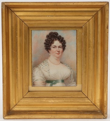 Lot 986 - J T Mitchell (act 1798-1830) portrait miniature on ivory