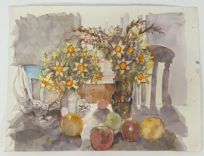 Lot 1290 - *John O'Connor (1913-2004) watercolour - 'Flowrin Seasons, signed, 43cm x 56cm, unframed
