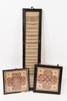 Lot 751 - Three 17th century whitework samplers