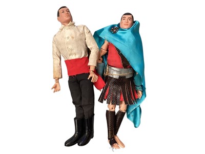 Lot 1873 - Action Man action figures with painted heads and rigid hands, two complete and three with lower leg or foot missing (5)