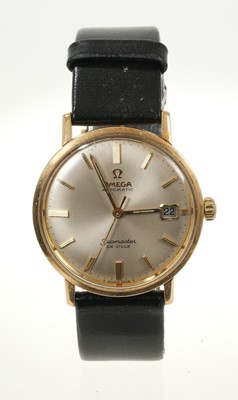 Lot 683 - 1960s gentlemen's Omega Automatic Seamaster De Ville 9ct gold wristwatch on leather strap
