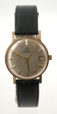 Lot 684 - Late 1960s gentlemen's Omega 9ct gold Automatic wristwatch on leather strap