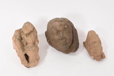 Lot 762 - Three Indian Gandhara carving fragments