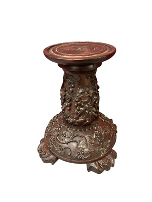 Lot 1564 - Large Chinese carved wooden table base