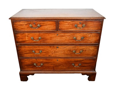 Lot 1527 - Good George III mahogany chest
