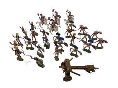 Lot 1880 - Britains & Adnna plastic Greeks & other makes (qty)