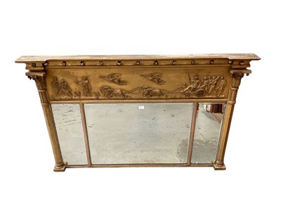 Lot 1561 - Regency gilt framed over mantel mirror