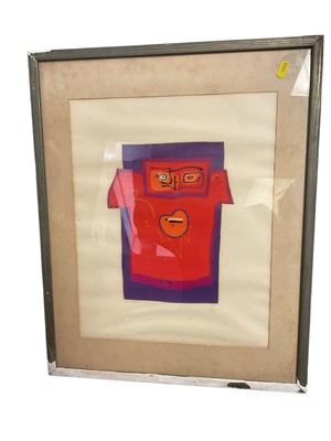 Lot 178 - A D Cameron, silkscreen print 'Omen', signed, numbered and titled, 43 x 34cm, framed
