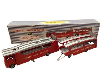 Lot 1513 - Dinky Supertoys Car Carrier with Trailer, boxed No.983 (1)