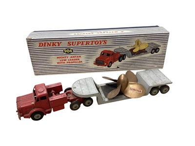 Lot 1522 - Dinky Supertoys Mighty Antar Low Loader with Propeller (repaired), boxed No.986 (1)