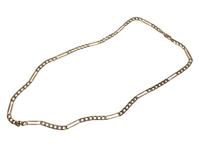 Lot 232 - 9ct gold flat curb link chain