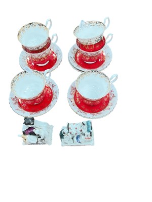 Lot 455 - Royal Albert Regal series teaware and pair of fairings.