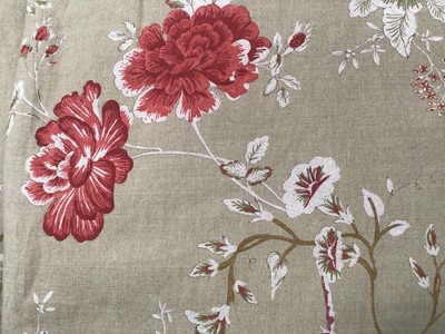 Lot 2137 - Pair of curtains 'Kylane' by Acquitaine, pinch pleat heading and interlined