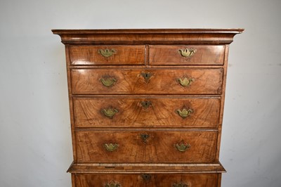 Lot 1303 - George II walnut chest on chest