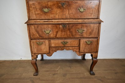 Lot 1303 - George II walnut chest on chest