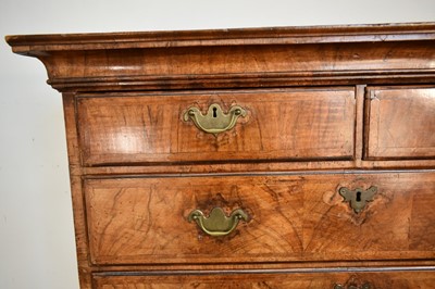Lot 1303 - George II walnut chest on chest