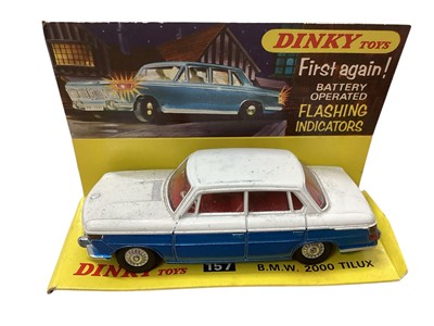 Lot 1546 - Dinky Toys BMW 2000 Tilux with flashing indicators (not tested) & instruction sheet, boxed No.157 (1)