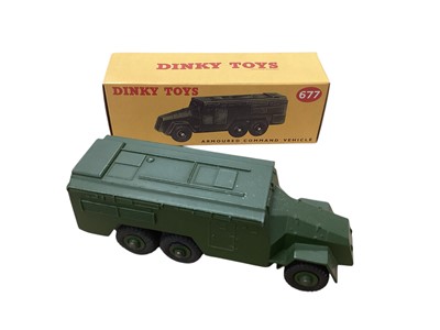 Lot 1542 - Dinky Toys Armoured Command Vehicle No.677, Military Ambulance No.626 & 5.5 Medium Gun No.692, all boxed (3)