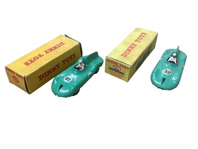 Lot 1533 - Dinky Toys Connaught Racing Car No,236 (x2), Cooper Bristol No.233 & MGB Sports Car No.113, all boxed (4)