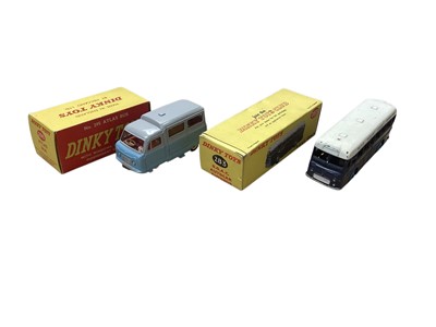 Lot 1534 - Dinky Toys B.O.A.C. Coach No.283, Atlas Bus No.295, Rayleigh Cycles Austin Van No.472, Loud Speaker Van No.492 & Telephone Service Van No.261 (x4) (one reproduction box), all boxed (8)