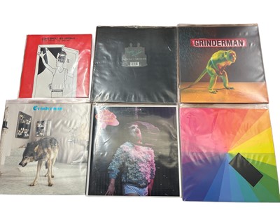 Lot 2209 - Selection of approx 30 LP's including Grunderman, Chemical Brothers, Hives, Charlatans, R. E. M., Therapy? Suede, Breeders and Mercury Rev. All vinyl appears unplayted. Storage box not...