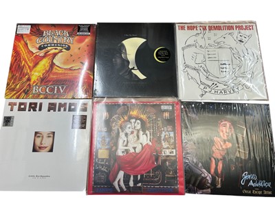 Lot 2214 - Selection of approx30 LP records including Queens of the Stone Age, Motley Crue, Black Rebel Motor Cycle Club, Chemical Brothers, Weezer, Janes Addiction and Christine and The Queens. A...