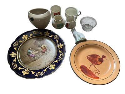 Lot 212 - Various ceramics including Staffordshire cat figurine, sundries