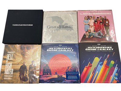 Lot 2224 - Selection of approx 10 Movie Soundtrack LP’s including Game of Thrones, The Hitchhikers Guide to the Galaxy, Hell or High Water, The Royal Tennebaums, First Man, Free Sate of...