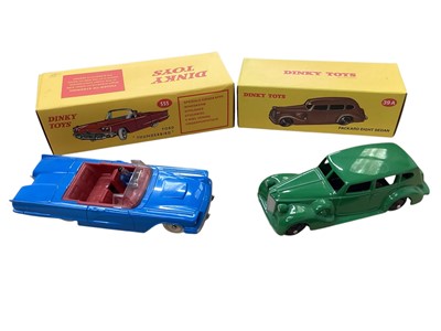 Lot 1584 - Atlas Editions Dinky Toys cars including Ford Thunderbird No.555, Packard Eight Sedan No.39A, Ford Taurus 17 M No.559, Volvo 122S No.184, Ford Zephyr Saloon No.162, Volkswagen No.181 (x2), Fiat 6...