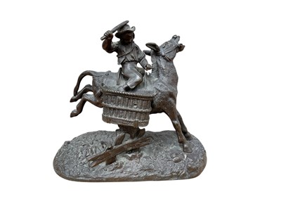 Lot 18 - 19th century bronze figural vesta holder