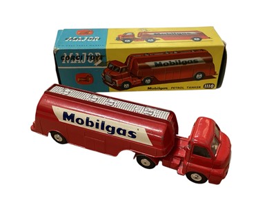 Lot 1507 - Corgi Major Toys including Decca mobile airfield radar No.1106, HDL Hovercraft SR-N1 No.1119, Mobilgas Petrol Tanker No.1110, Midland Red Motorway Express Coach No.1120 & Hydraulic Tower Wag...