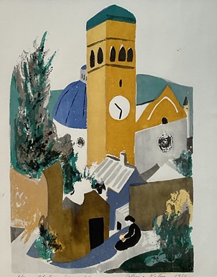 Lot 204 - Olivia Kahn (1920-2015) 1981 limited edition print, 'Italian Scene #6', signed dated and numbered 5/20, in glazed frame