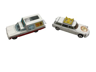 Lot 1597 - Corgi Toys unboxed Cars, Transporters & Machinery including Citroen Safari 1964 Olympics Winter Sports & Kennel Club vehicles (2 boxes)