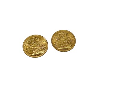 Lot 403 - G.B. - Gold Sovereigns Edward VII 1907 AVF & 1909F (2 coins)