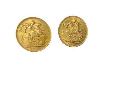 Lot 417 - G.B. - Gold Sovereigns Edward VII 1904 x 2 GF-AVF (2 coins)
