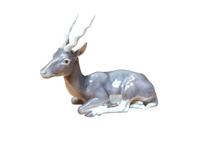 Lot 921 - Bing & Grondahl porcelain model of an Impala, no. 1693