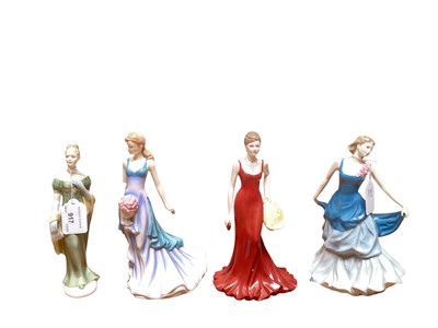Lot 917 - Twelve Royal Doulton figures including Lorna HN2311, Pearl HN4733, Shirley HN2702, Rose HN3709 etc